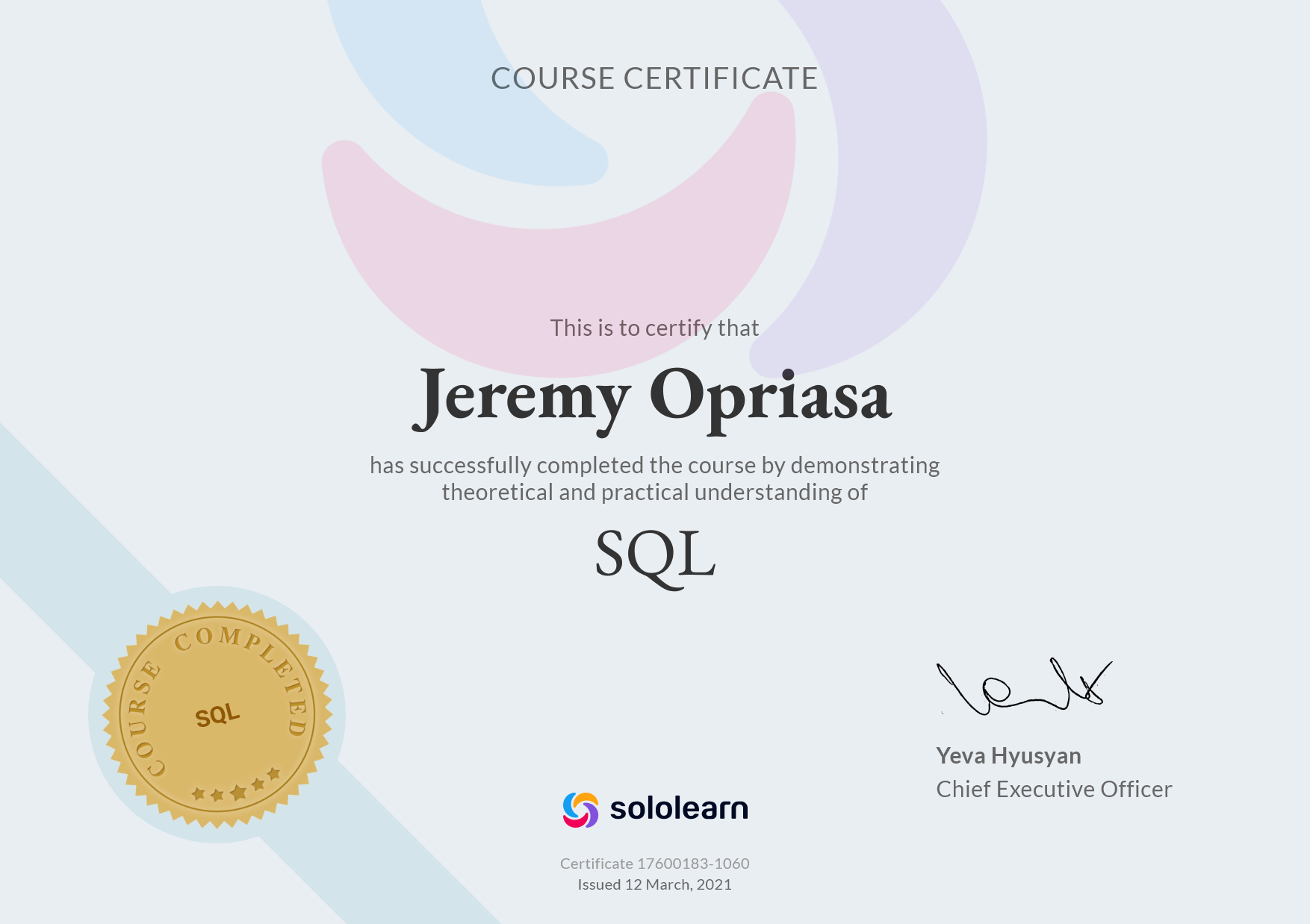 SQL Certification